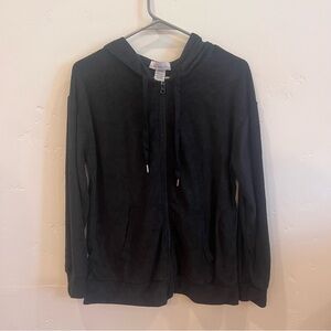 Black Zip Up Hoddie in super soft material(: